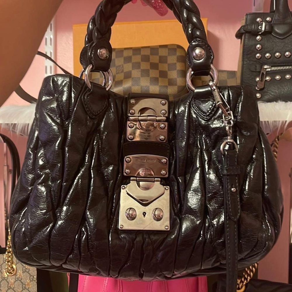 MIUMIU MATELASSE SHOULDER BAG WITH SLING